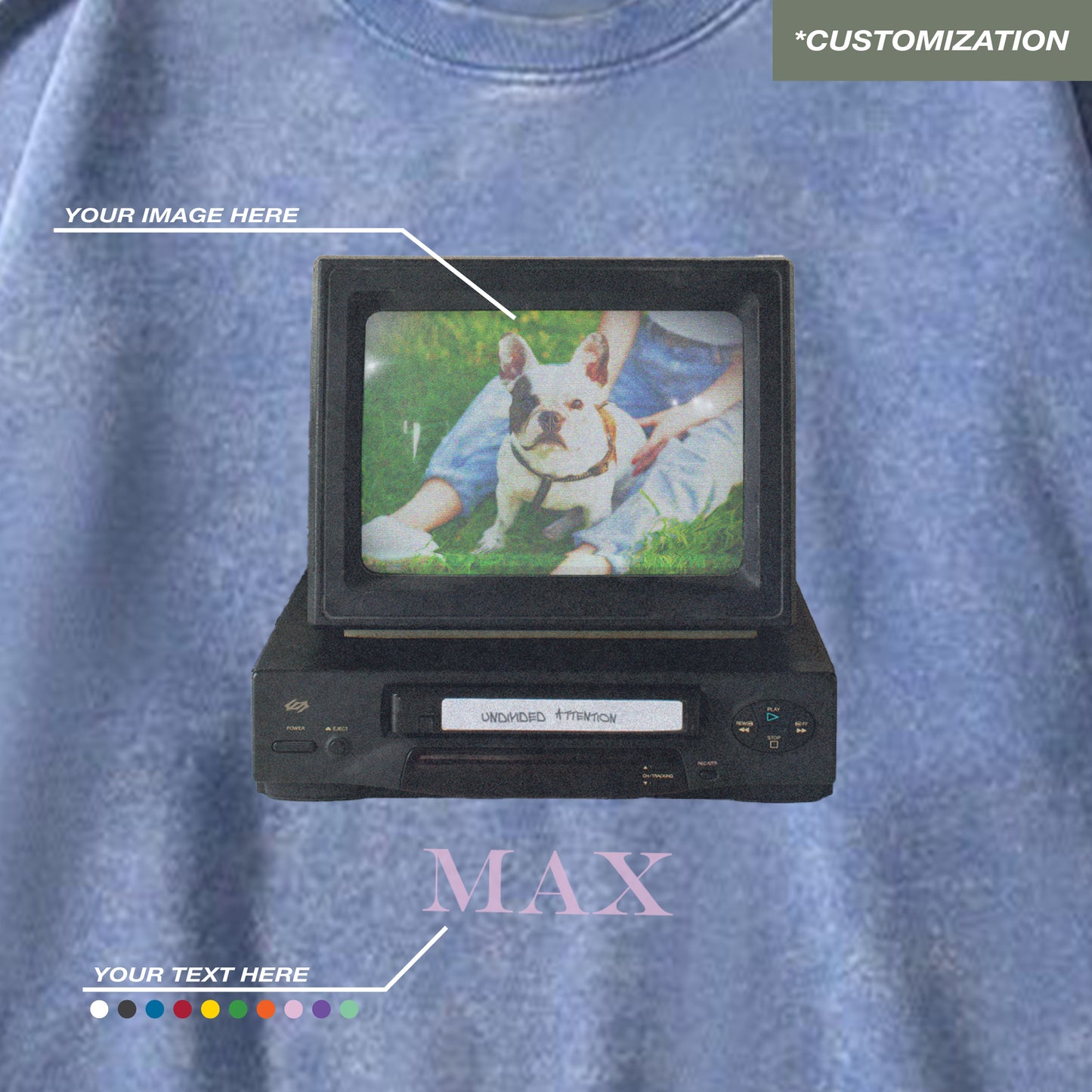 "TELEVISION - CUSTOMIZATION" BLUE / SWEATSHIRT
