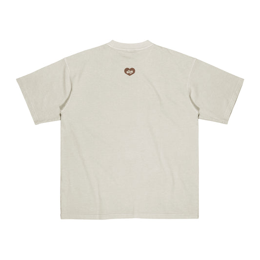 "UNDIVIDED BOX LOGO" BEIGE / MEDIUM FIT