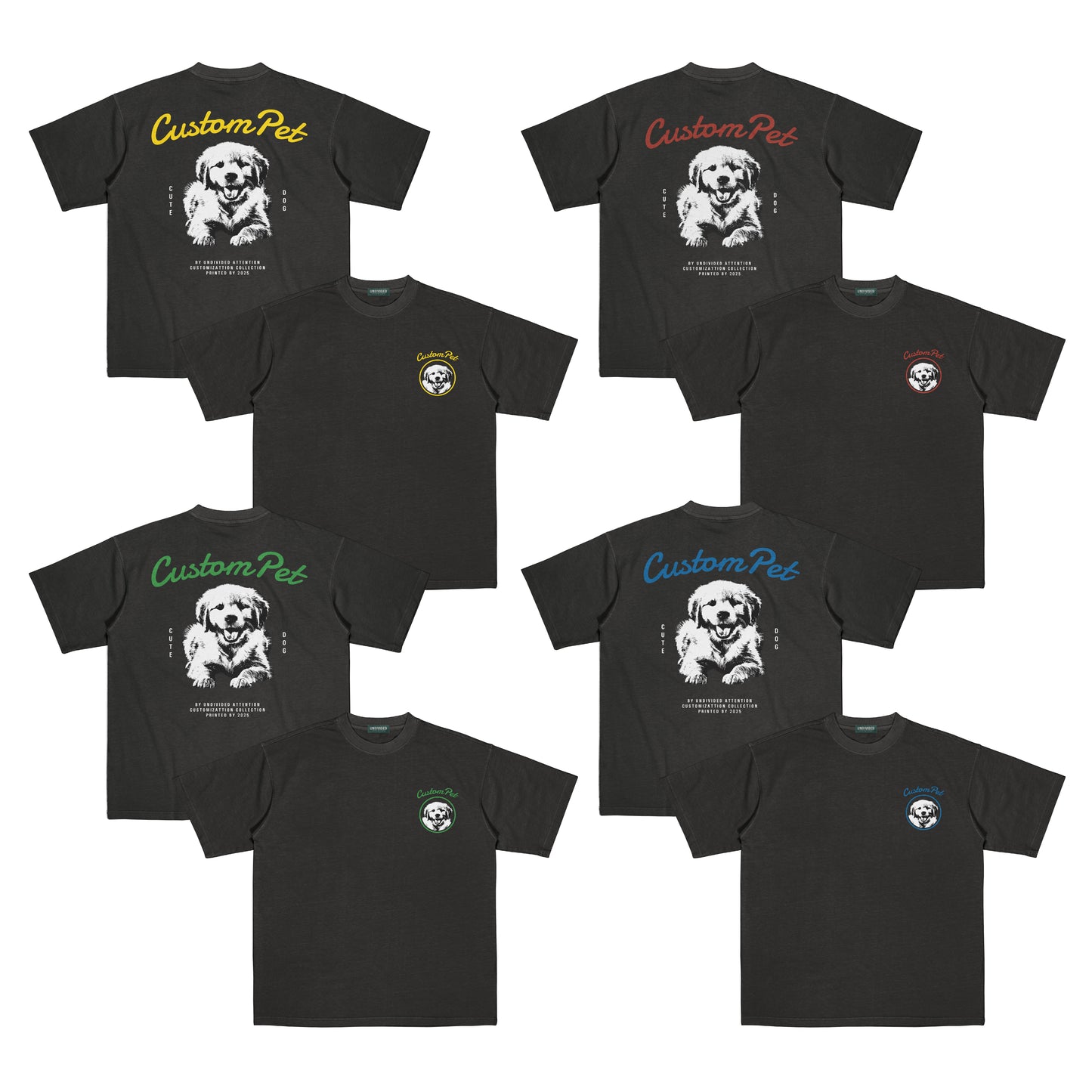 "CUSTOM DOG TEE #3" BLACK / MEDIUM FIT