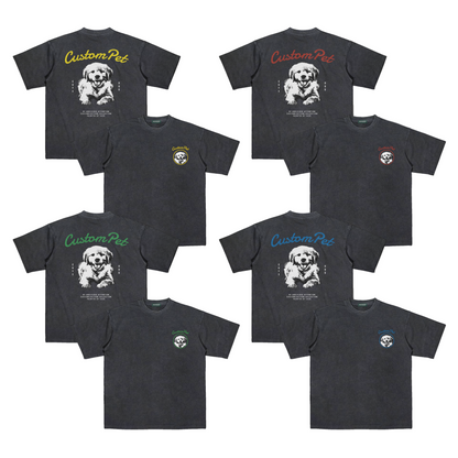 "CUSTOM DOG TEE #3" WASHED BLACK / MEDIUM FIT