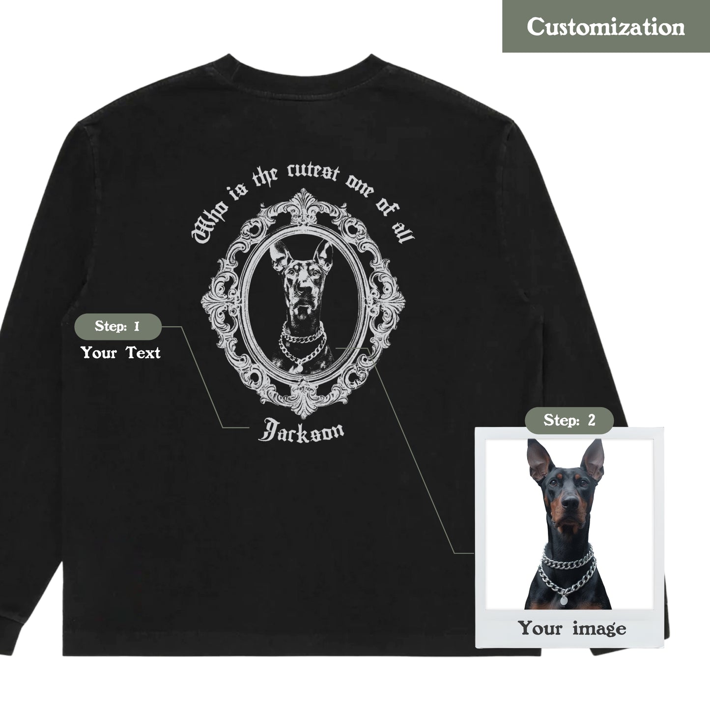 "MAGIC MIRROR #1 - CUSTOMIZATION"  / LONG SLEEVE T SHIRT