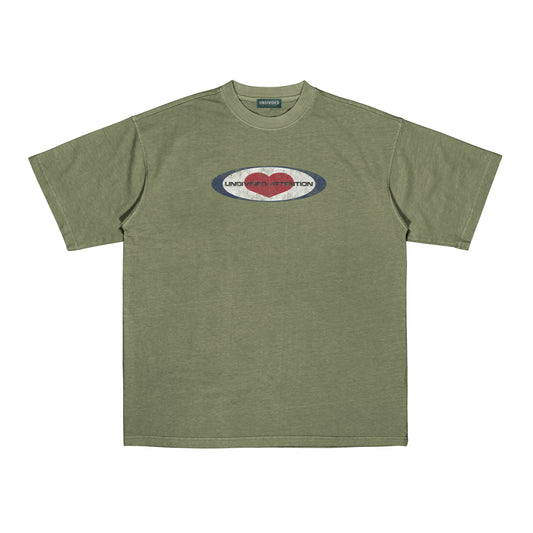 "TAGET HEART" OLIVE / MEDIUM FIT