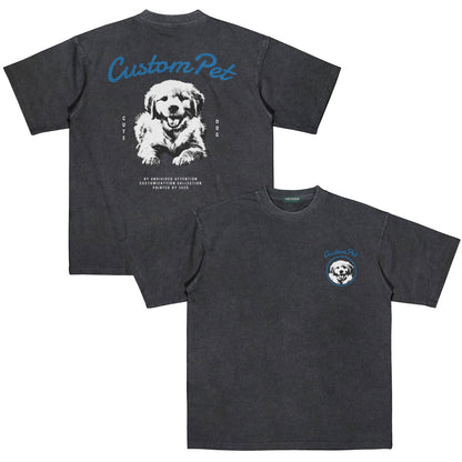 "CUSTOM DOG TEE #3" WASHED BLACK / MEDIUM FIT