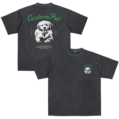 "CUSTOM DOG TEE #3" WASHED BLACK / MEDIUM FIT