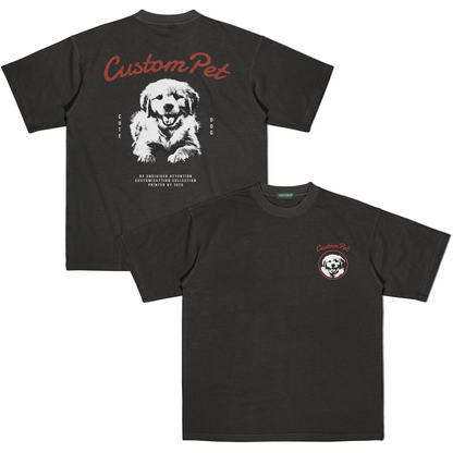 "CUSTOM DOG TEE #3" BLACK / MEDIUM FIT