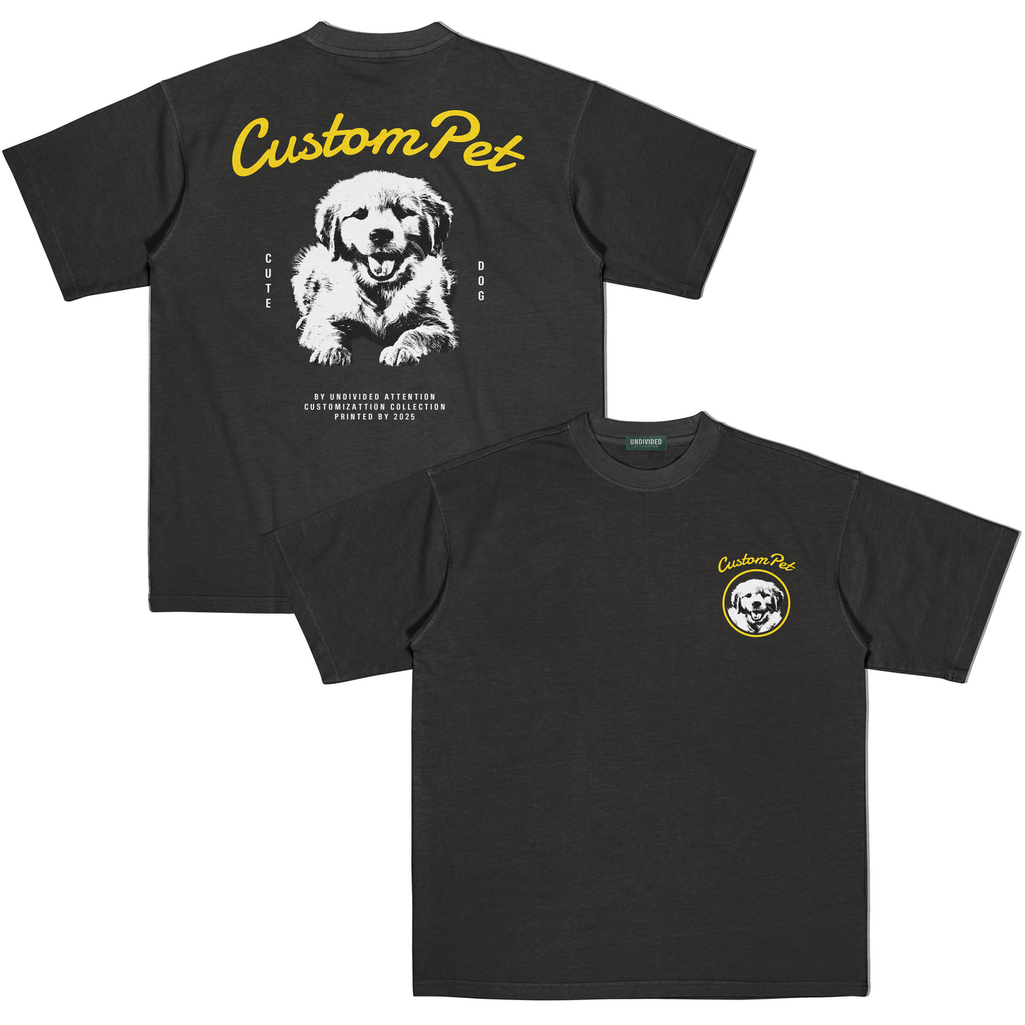 "CUSTOM DOG TEE #3" BLACK / MEDIUM FIT